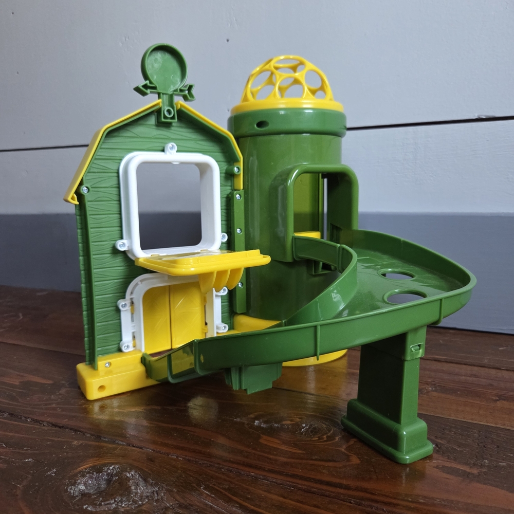 OBall John Deere Green and Yellow Barn Silo Preschool Pretend Play Toy Set - Picture 3 of 5